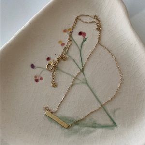 Mejuri 14k Yellow Gold Bar Necklace